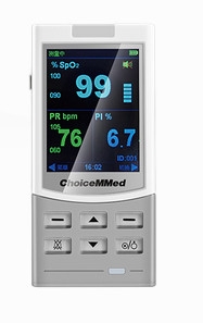 Hand-Pulsoximeter MD-300 M Handheld von ChoiceMMed mit Sensor Tragetasche Silikonschutzhlle
