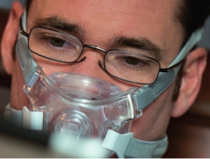 Amara View CPAP Mund-Nasen-Maske Gr. S Vollgesichtsmaske mit Ausatemventil und Kopfband