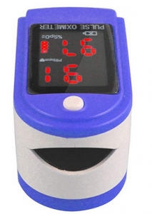 Fingerpulsoximeter OXHC 50 DL mit LED Display incl. Batterien/Tasche/Silikonhlle/Trageband