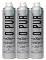 O-PUR Sauerstoff Set 3 x 8 Liter Dose als Ersatzset mit Anschluss fr Sauerstoffmaske